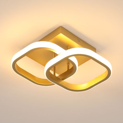 COMELY Lampe de Plafond LED Moderne, 22W Plafonnier Chambre LED en Acrylique 2475LM, Luminaire Plafonnier Carré Blanc pour Salon Cuisine Couloir, Blanc Chaud 3000K (1/5)