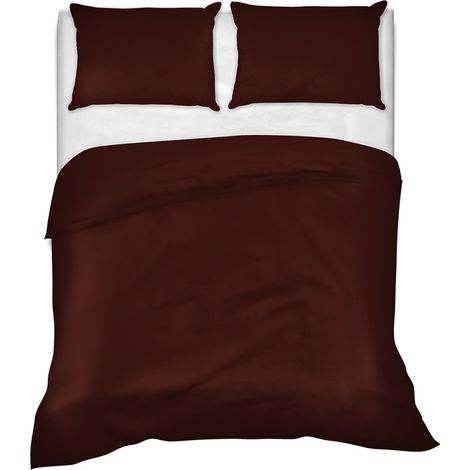 Lenzuolo letto sopra a casa vostra ,3 misure 100% puro cotone Made in Italy tinta unita Marrone - 1 Piazza