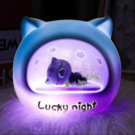 Veilleuse chat étoile, petite lampe de nuit, lampe d'ambiance (1/2)