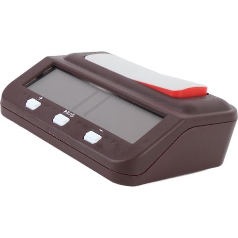 Minuteur d'échecs avec récompense, alarme différée, fonction mémoire, compte à rebours, horloge d'échecs pour compétitions, rouge bordeaux (1/5)