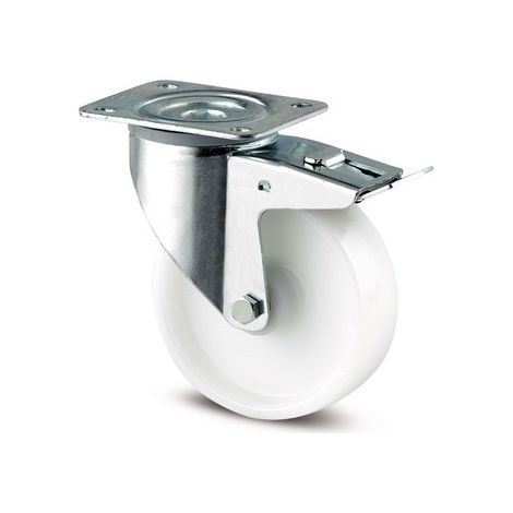 Roulette de manutention 3477 UOR - pivotante à frein - 250 kg - 125 x 40 mm - TENTE