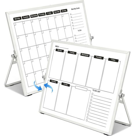 Calendrier Magnetique Frigo, Tableau Blanc Magnétique, Tableau Blanc Effacable To-Do List, Planificateur Mensuel, Organisation Familiale, Listes de Courses pour Domicile, Salle Classe, Bureau 40 x30 (1/5)