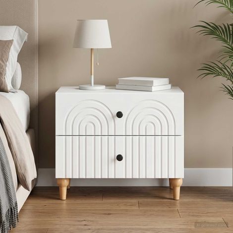 vidaXL Armadio da Notte Bianco 62 x 34,5 x 48 cm Legno ingegnerizzato (1/5)