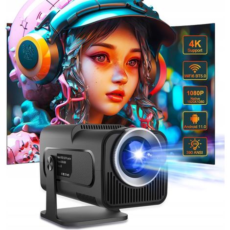 Projecteur LCD Full HD 1080p Alwtniet HY320, Android 11, ANSI, WiFi 6, BT5.0 (1/5)