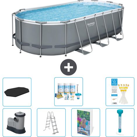 Bestway Bestway Power Steel Ovale - 549x274x122 cm - 8-pièces  S574