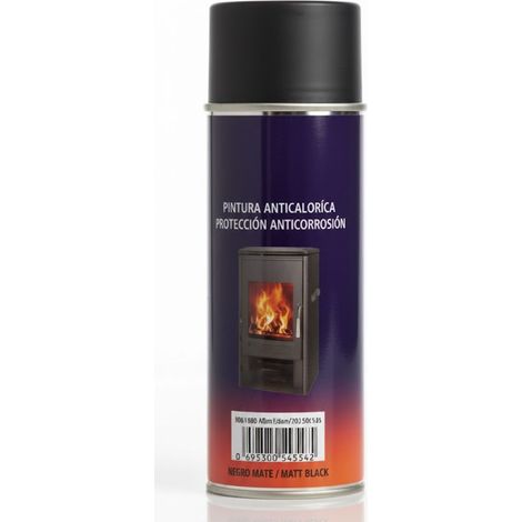 Vernice spray resistente al calore 400 ml grigio antracite Caminetto e stufa a pellet (1/5)