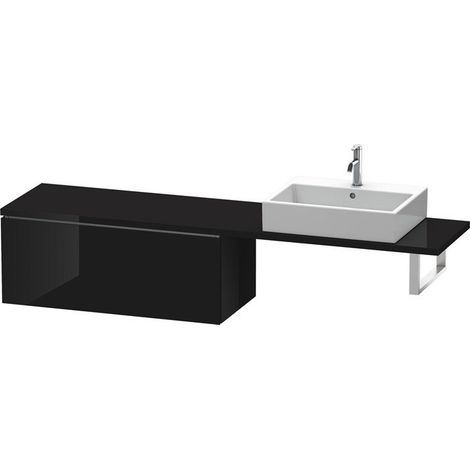 Consolle bassa L-CUBE 1020x477x400mm nero lucido