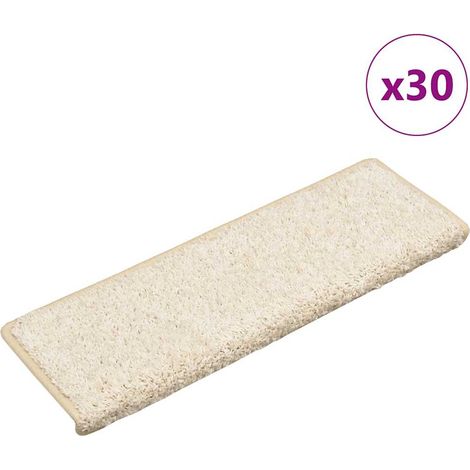 Stufenmatten 30 Stk. 65x21x4 cm Weiß Rechteckiger Rand