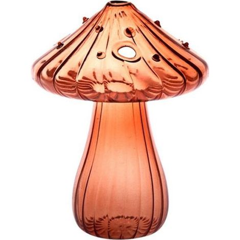 Vase Champignon - Verre Soufflé À La Main - Décoration Intérieure Bureau Salon Café - 9 x 12 cm - 1 Pièce (1/4)