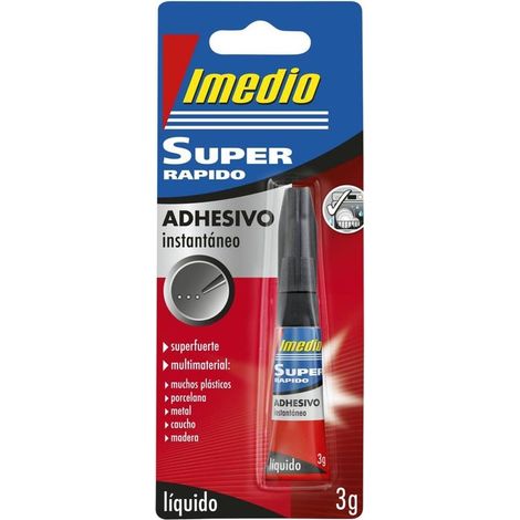 Imedio Super Rápido Pegamento Instantáneo
Especificaciones:
-Cantidad: 3gr
-Color: Transparente
-Aplicaciones: Multimaterial