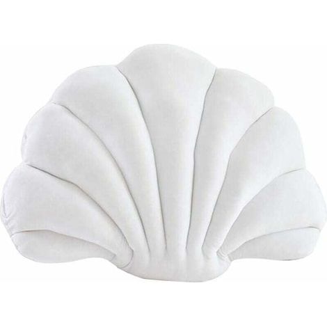 (blanc, 32 et 25cm) Coussin coquillage, coussin déco, coussin coquillage déco, coussin coquillage éventail, coussin canapé coton, coussin déco, peluche, coussin lit animal marin (1/4)