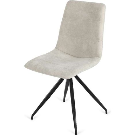 Pack de 4 sillas Alicante tapizadas en marfil, 91 cm (alto) 46 cm (ancho) 51 cm (fondo) (1/2)