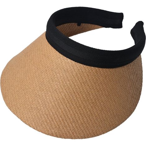 Visière Pare-Soleil pour Femme Casquette de Soleil d'Été pour Jardin et Terrasse Marron - PANGIVO