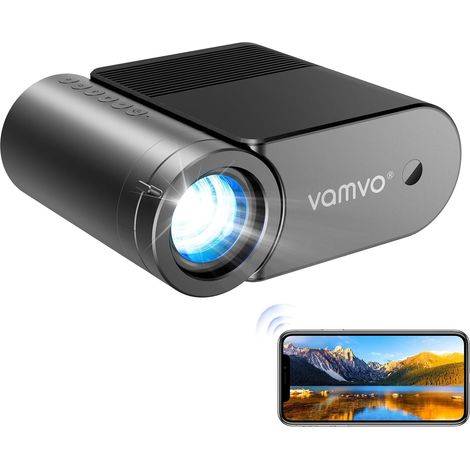 Projecteur Portable WiFi 1080P 200'' Vidéoprojecteur d'extérieur au Design élégant et épuré, retroprojecteur Compatible avec téléphone/Tablette/Ordinateur Portable/Clé TV (1/5)