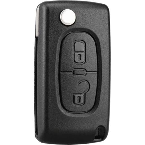 Guscio chiave compatibile CE0536 Chiave pieghevole a scatto per Peugeot 207 307 308 407 408 3008 5008 Citroen C2 C3 C4 C5 C6 C8 (2 pulsanti, CE0536) (1/4)