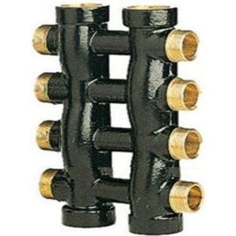 Collettore 4x4 complanare 3/4" x 1/2" per riscaldamento ICMA