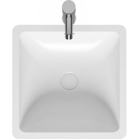 Vasque à poser blanc mat AVELLA SQUARE RIHO 42x42 cm solid surface (1/4)
