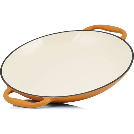 Mahlzeit Padella per paella  Ã˜ 35 cm  Sunny Orange  Due manici, ghisa, smaltata, induzione