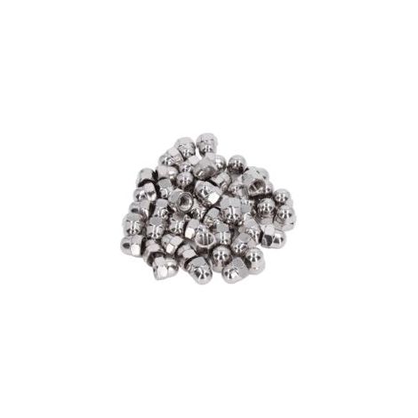 Lot de 100 écrous borgnes en acier inoxydable 316 – Filetage métrique M3 – Résistants à la corrosion – Pour réparation mécanique (1/4)
