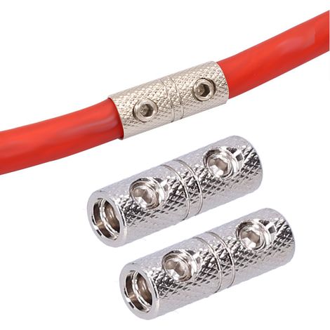 2 pièces Connecteur de Câble d'Extension 8 AWG pour Système Audio Voiture, Jonction Entrée/Sortie Alimentation