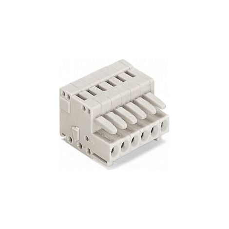 Wago 721-106/026-047 Housing for female contacts - 6 poles - 100% protected against mismating - 2.5 mm≤ - Pitch: 5mm