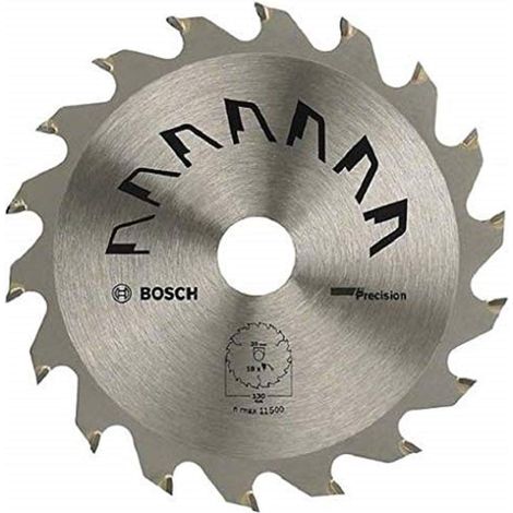 1x Lame de Scie Circulaire Precison (pour Bois, Ø 184 x 2.5/1.5 x 20/16 mm, 24 Dents, ATB, avec 1x Bague de Réduction 16 mm, Accessoire Scie Circulaire) (1/3)