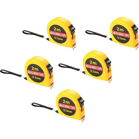Pack of 5 meters of retractable steel tape for indoor and outdoor use (1/5)