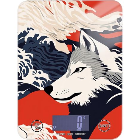 Wolf Balance alimentaire étanche de style japonais rouge pour cuisine (1/5)