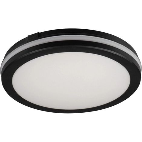 TrAdE Shop Traesio - Plafoniera Led 29w Tecnologia Cct Applique Interno Esterno Soffitto Parete Ip65 Ess-02-3c - Nero