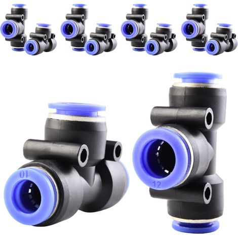 10 pièces 16 mm répartiteur en Y à 3 voies, raccord pneumatique, rapide plastique raccords Push to Connect, adaptateur de conduite d'air PY - PEG10-12-10mm (1/5)
