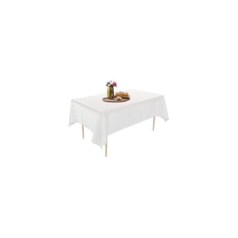 Lot de 6 nappes jetables en plastique transparent, 1,37 x 2,74 m, N-Crezuo