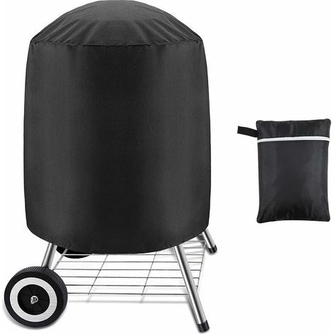 Pack of 1, charcoal grill cover, waterproof cover for outdoor grill, round grill, black, (70 x 70 cm) (1/5)