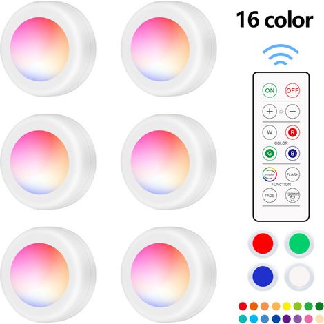 LED-Spot-Set – 6 stylische Leuchten mit 2 praktischen Fernbedienungen