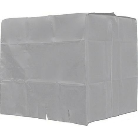 Schutzhülle aus silbernem IBC-Container (120 x 100 x 116 cm) für einen 1000-ml-Regenwassertank