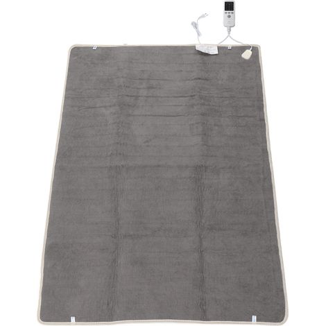Couverture chauffante électrique à chauffage rapide et maintien au chaud avec interrupteur intelligent pour la maison et les dortoirs, grise, prise UE 220 V, format A (180 x 150 cm), 140 W (1/5)