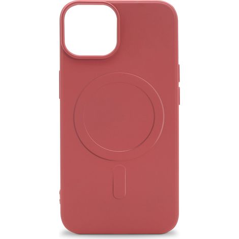 Coque semi-rigide compatible MagSafe pour iPhone 15 - Bois de rose (1/4)