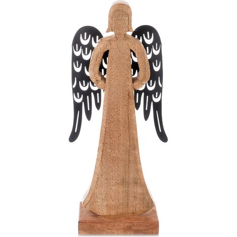 Statuetta di angelo in legno a forma di mango, 32,5 cm (1/5)