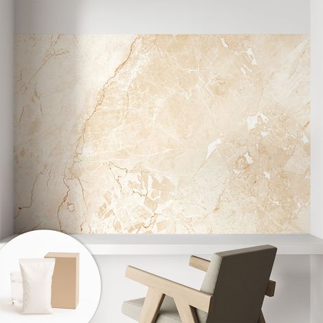 Papier peint intissé mural avec colle pour salon et chambre Décoration murale rapide - Colle incluse gratuite Pierre naturelle 104x70 cm (1/5)
