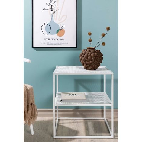 Netz table basse , table d'appoint blanc.