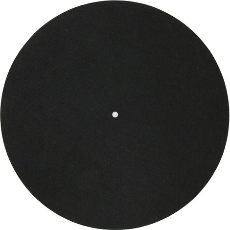 Tapis de platine vinyle en laine anti-vibration et anti-statique pour tourne-disques LP noir (1/5)