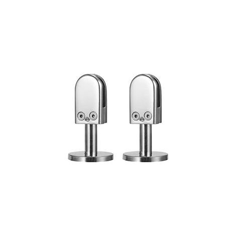 Pince Verre Pour D'escalier, 2 Pièces Pince Verre 6-8mm, Pince Verre Acier Inoxydable 304, Pinces Verre pour Balustrade, avec Colonne Support Inférieure, Ajustable, pour Écrans, Clôtures Piscine (1/5)