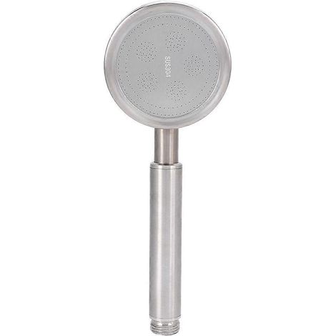 Pommeau de douche en acier inoxydable à filetage mâle G1/2" - Douchette à main économique en eau