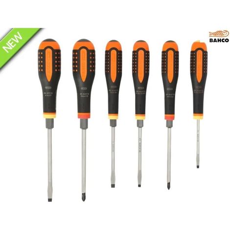 Bahco BE-9881TB ERGO Through Blade Screwdriver Set 6 Piece BAH9881TB (1/3)