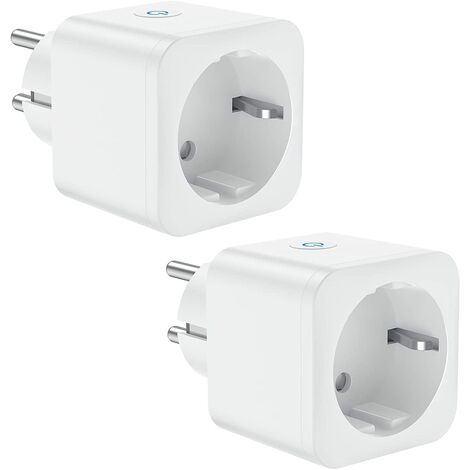 BUNTHAUS Prise de connexion WiFi, prise intelligente 16A 3300W, compatible avec Alexa Google Home, avec commande vocale et télécommande, prise de minuterie avec fonction minuterie (2 Pack) (1/5)