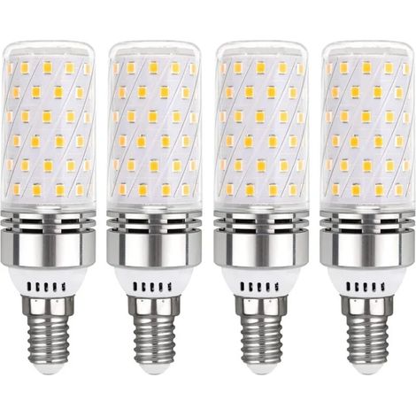 Ampoule E14 Led 12w Blanc Froid 6000k, 1450lm, Équivalent Halogène E14 100w, 360° Lumiere, Ac 220v, Ampoule E14 Led Pour Éclairage Intérieur, Non-Dimmable, Lot De 4