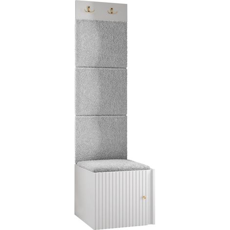 Conjunto para recibidor Hartford 386, Abriamo 6, 186x42x46cm, MDF, Aglomerado laminado, Tapiz, Montada en la pared, Colocada