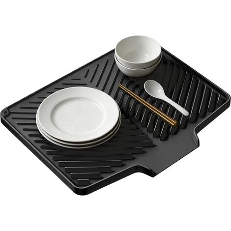 Faltbare, schnelltrocknende Silikon-Abtropfmatte  Küchenabtropfmatte für Restaurant, Hotel, Spüle, Büro, Pausenraum, Camping (1/5)