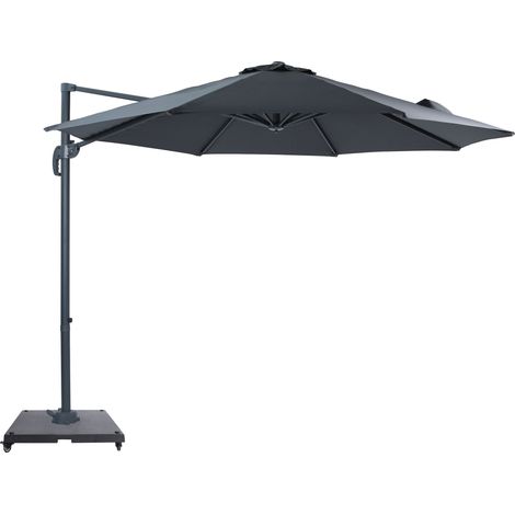 Axi Marisol Parasol Déporté Anthracite/Gris, Lot Complet - Rectangulaire 300X300 Cm - Structure Aluminium - Avec Roulettes Et Housse Inclus (1/5)
