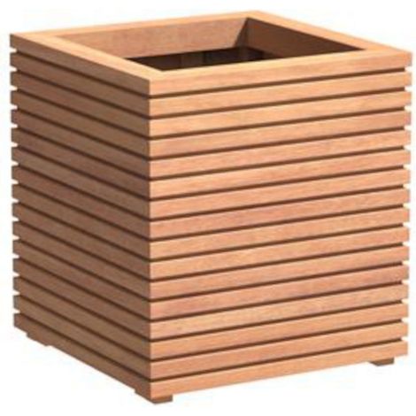 Adezz Pflanzgefäß Malaga Rhombus quadrat/rechteck aus Garapa-Hartholz Pflanzkübel 60x60x60,8 cm (1/2)