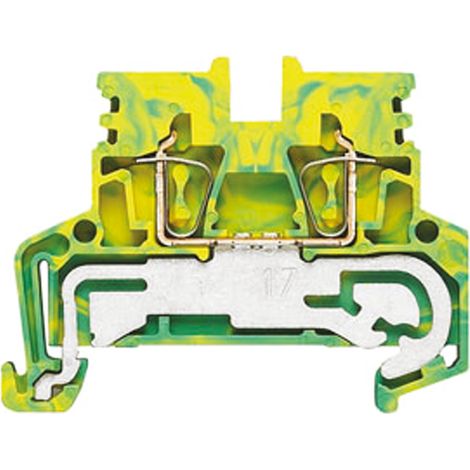 Borne PE Weidmuller Z, 0.5 4mm², Cage à ressort, Vert, Jaune ( Prix pour Paquet de 10 )
